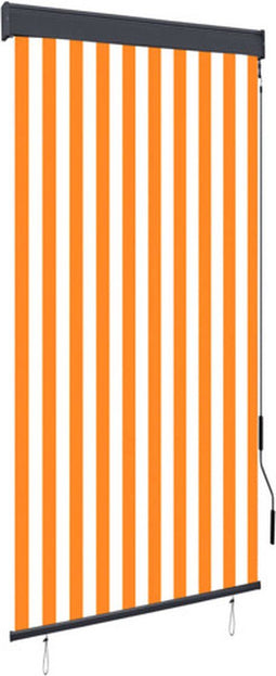 vidaXL-Rolgordijn-voor-buiten-100x250-cm-wit-en-oranje