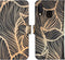 iMoshion Hoesje Geschikt voor Samsung Galaxy A20e Hoesje Met Pasjeshouder - iMoshion Design Softcase Bookcase - Goud / Zwart / Golden Leaves