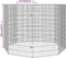 vidaXL - Dierenverblijf - 8 - panelen - 54x100 - cm - gegalvaniseerd - ijzer