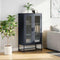 vidaXL - Hoge - kast - 68x39x123 - cm - staal - antracietkleurig