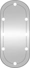 vidaXL - Wandspiegel - met - LED's - ovaal - 35x80 - cm - glas