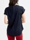 Craft Core Charge Rib Tee Dames - Sportshirt - Korte mouw - Zwart - M