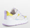 PS Poelman Cibel - Dames Leren Chunky Runner Sneaker - Wit Lila Geel
