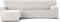 Hoes voor chaise longue met korte armleuning links Eysa JAZ Wit 120 x 120 x 360 cm