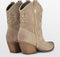 PS Poelman Dixie - Cowboylaarzen - Western hak 7 cm - Bruin Beige Taupe - Maat 38