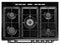 ETNA FG190ZWA - Gasfornuis 90 cm - 5 branders inclusief wokbrander - Zwart