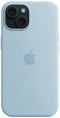 Apple iPhone 15 - Siliconehoesje met MagSafe - Lichtblauw