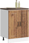 vidaXL - Spoelbakonderkast - Lucca - bewerkt - hout - oud - houtkleurig