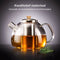 Deleca Glazen Theepot - 1.5L - RVS Filter en Theelicht Warmhouder - Borosilicaat Glas