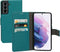 Mobiparts Galaxy S21 - Wallet Case - Saffiano motief - Turquoise