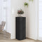vidaXL - Plantenstandaard - 33x33x100 - cm - bewerkt - hout - zwart