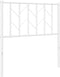 vidaXL - Hoofdbord - 80 - cm - metaal - wit