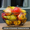 Chefarone Fruitschaal Zwart - Fruitmand - Groentemand - broodmand - Metaal & Hout