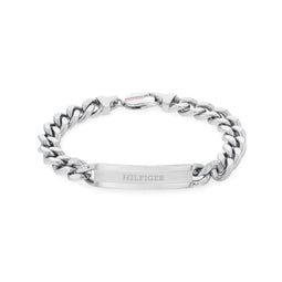 Tommy Hilfiger TJ2790579 Heren Armband - Schakelarmband - Sieraad - Staal - Zilverkleurig - Gourmet - 19 cm lang