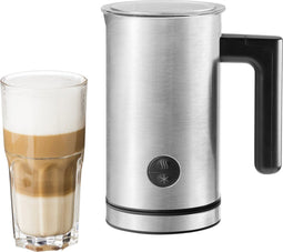 Bestron electrische Melkopschuimer, met 360° basis & tot 300ml capaciteit, 550W, AMK800STE, kleur: Zilver