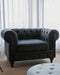 Fauteuil CHESTERFIELD Stof Grafietgrijs
