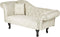 LATTES II - Chaise longue - Lichtbeige - Linkerzijde - Fluweel