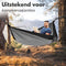 Vertrex Hammock Pro - Hangmat 270 x 140 cm - Max 200 kg - Zwart en grijs - 2x boomband + 2x karabijnhaak