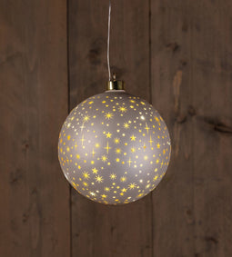 Anna's Collection - B.O.T. Ball Glass Matt Champagne With Stars 15 cm