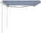 vidaXL - Luifel - automatisch - uittrekbaar - met - palen - 5x3 - m - blauw - en - wit