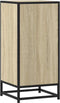 vidaXL - Dressoir - 35,5x35x76 - cm - bewerkt - hout - en - metaal - sonoma - eikenkleur