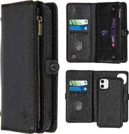 iMoshion Hoesje Geschikt voor iPhone 11 Hoesje Met Pasjeshouder - iMoshion 2-in-1 Wallet Bookcase design - Zwart / Snake