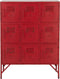 J-Line kast 9 Laden - metaal - rood