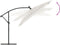 vidaXL - Parasol - met - stalen - paal - 290x290x238 - cm - wit
