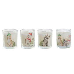 Kaars DKD Home Decor Wit 5 x 5 x 6 cm (4 Stuks)
