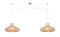 GOOD&MOJO Hanglamp Kalahari - Rotan - 100x45x29cm - 2L - Scandinavisch,Bohemian - Hanglampen Eetkamer, Slaapkamer, Woonkamer