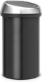 Brabantia Touch Bin - Prullenbak - 60 l - Soft-Touch sluiting - Matt Black / Matt Steel FPP deksel