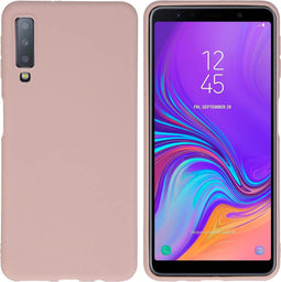 iMoshion Hoesje Geschikt voor Samsung Galaxy A7 (2018) Hoesje Siliconen - iMoshion Color Backcover - lichtroze