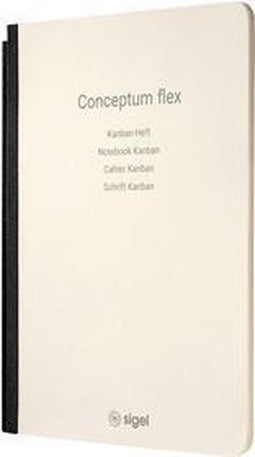 Sigel notitieboek - Conceptum Flex - A5 - chamois - 80 grams papier - kanban - 4 talig - 92 pagina's - softcover - SI-CF227