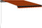 vidaXL - Luifel - handmatig - uittrekbaar - 350x250 - cm - oranje - en - bruin