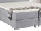 PRESIDENT - Boxspringbed - Lichtgrijs - 180 x 200 cm - Polyester