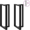 vidaXL - Bartafelpoten - 2 - st - T-vormig - 60x35x(110-111) - cm - staal - zwart