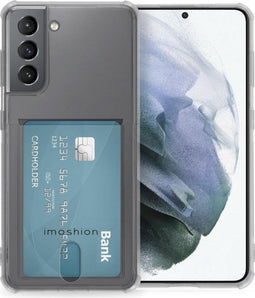 iMoshion Hoesje Geschikt voor Samsung Galaxy S21 Hoesje Met Pasjeshouder - iMoshion Softcase Backcover met pashouder - Transparant