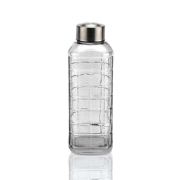 Waterfles Versa Transparant Glas Aluminium 1 L 8,2 x 23,5 x 8,2 cm