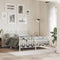 vidaXL - Bedframe - met - hoofd- - en - voeteneinde - metaal - wit - 160x200 - cm