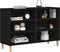 vidaXL - Dressoir - Zwart - Eiken - 103,5x35x70 - cm