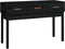 vidaXL - Wandtafel - 114x40x75 - cm - massief - grenenhout - zwart