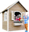 AXI Julia Speelhuis in Bruin/Wit - Speelhuisje voor de tuin / buiten - FSC hout - Tuinhuisje voor kinderen