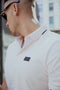 AB Lifestyle - Driekleurige Polo - Katoen met stretch - Barely Pink - Heren - Maat: XS