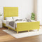 vidaXL - Bedframe - zonder - matras - 120x200 - cm - stof - groen