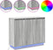 vidaXL - Dressoir - met - LED - - - Grijs - Sonoma, - 90x32x75 - cm, - Gemaakt - van - Houtcomposiet