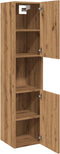 vidaXL - Badkamerwandkast - 30x30x130cm - bewerkt - hout - artisanaal - eikenkleur