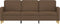 vidaXL - Driezitsbank - 180 - cm - stof - bruin