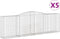 vidaXL - Schanskorven - 5 - st - gewelfd - 400x50x120/140 - cm - ijzer