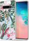 iMoshion Hoesje Geschikt voor Samsung Galaxy S10 Hoesje Siliconen - iMoshion Design hoesje - Groen / Roze / Tropical Jungle