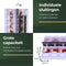Gandria Pillendoos 7 Dagen - Pillendoosje - 14 Compartimenten - Stevige Sluiting - Zwart/Wit